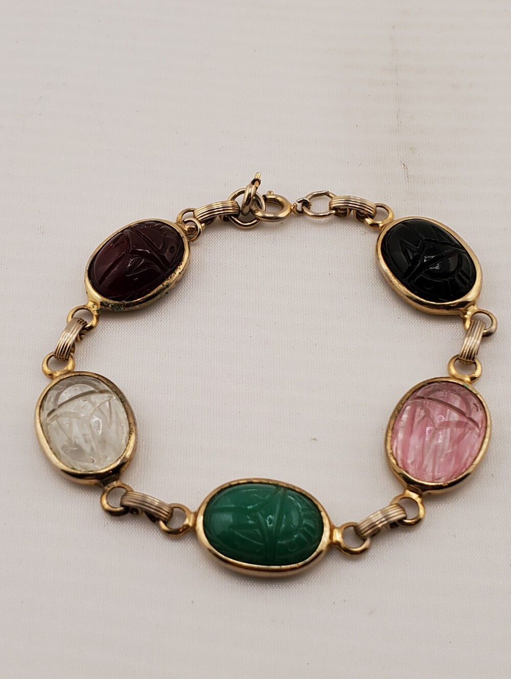 Egyptian Scarab Bracelet 7.5